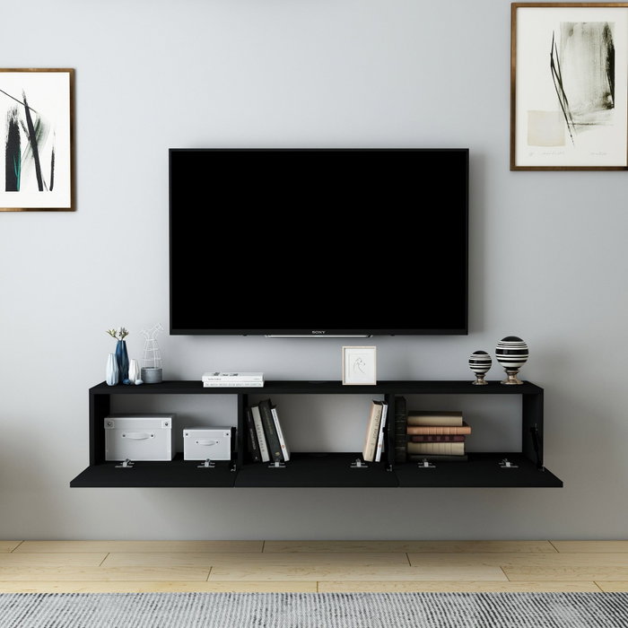 Hanah Home Soporte para televisor Negro